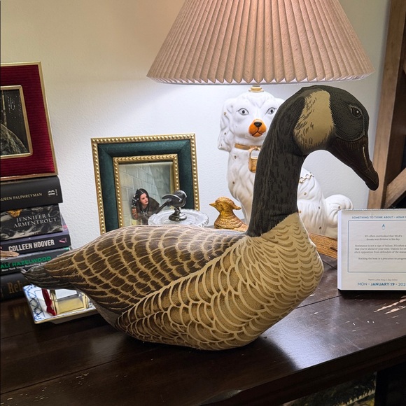 Vintage Elegant Canada Goose in Brown and Cream Fabrics - Picture 2 of 4